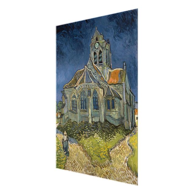 Tableaux en verre architecture & skyline Vincent van Gogh - L'église d'Auvers