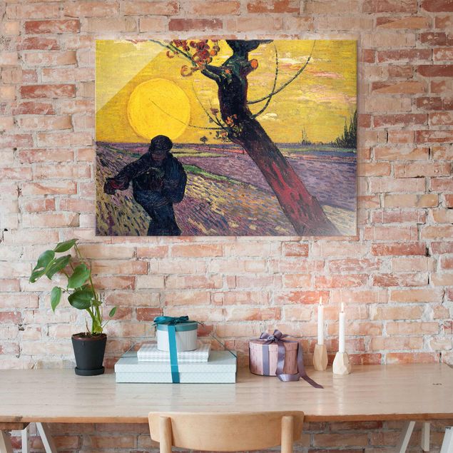 Toile impressionniste Vincent Van Gogh - Semeur avec soleil couchant