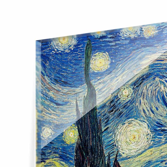Tableaux en verre architecture & skyline Vincent Van Gogh - La nuit étoilée