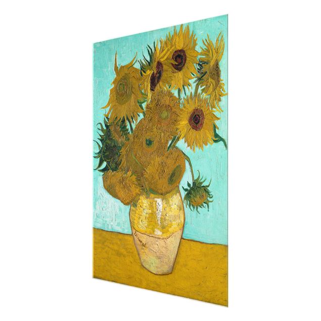 Tableaux en verre fleurs Vincent van Gogh - Tournesols