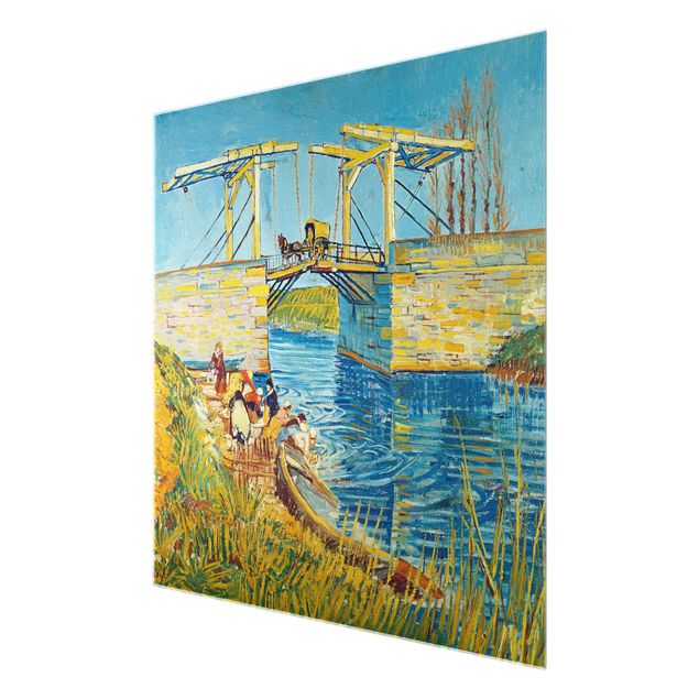 Tableaux modernes Vincent van Gogh - Le pont-levis d'Arles avec un groupe de lavandières