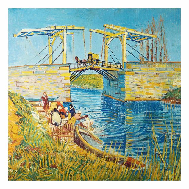 Tableaux Artistiques Vincent van Gogh - Le pont-levis d'Arles avec un groupe de lavandières