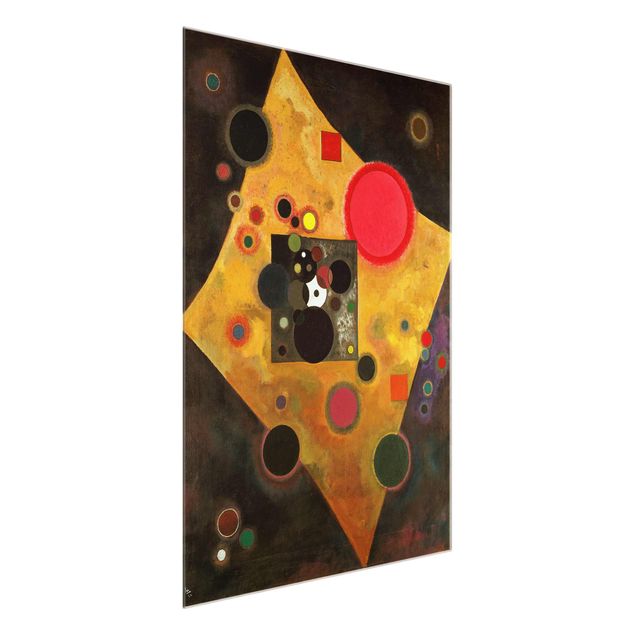 Tableaux en verre abstraits Wassily Kandinsky - Accent en rose