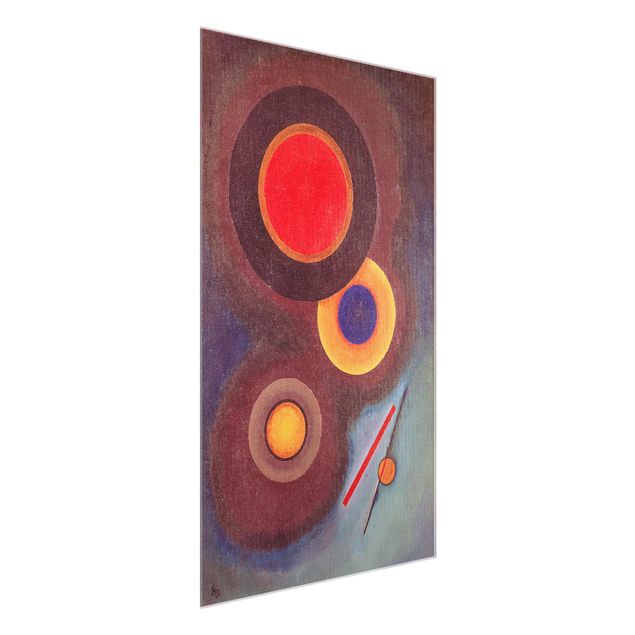 Tableaux en verre abstraits Wassily Kandinsky - Cercles et lignes