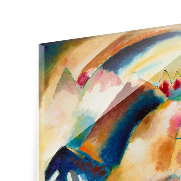 Kandinsky tableau Wassily Kandinsky - Paysage avec église (Paysage avec taches rouges)
