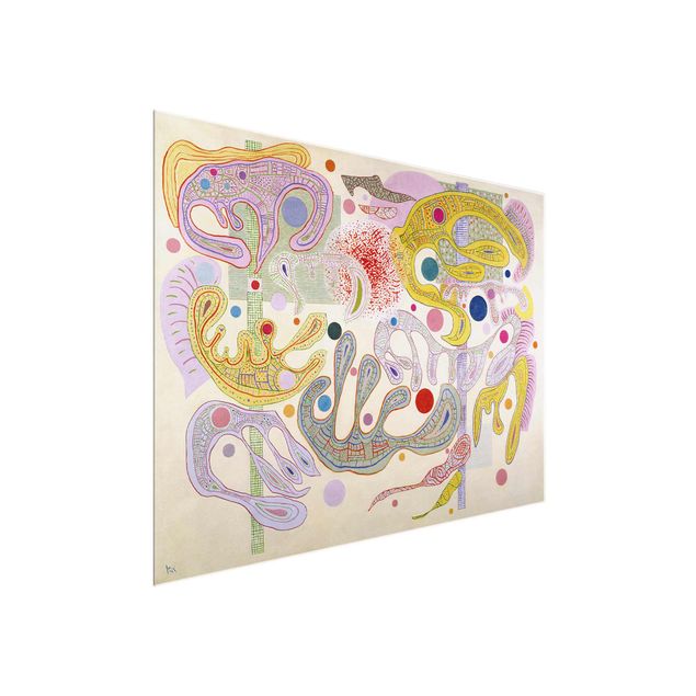 Tableaux en verre abstraits Wassily Kandinsky - Formes capricieuses