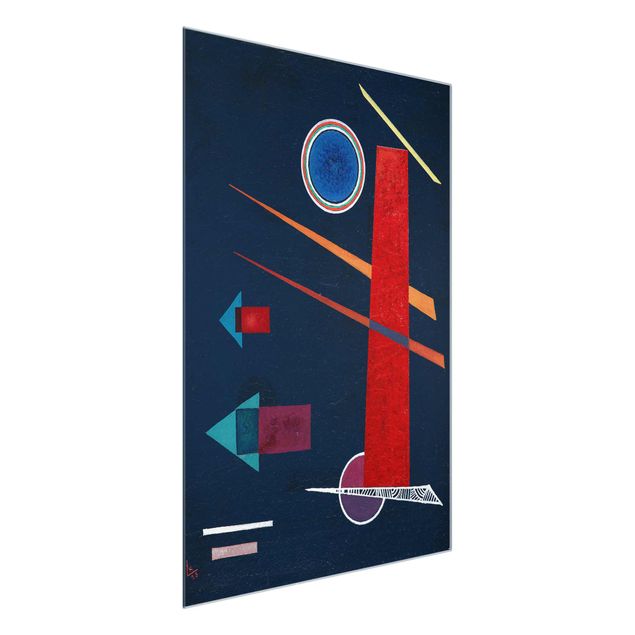 Tableaux en verre abstraits Wassily Kandinsky - Rouge puissant