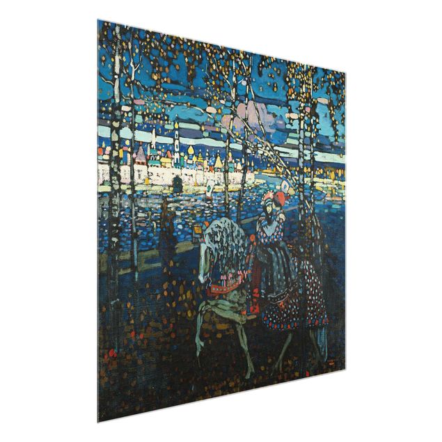 Tableaux en verre abstraits Wassily Kandinsky - Paar à cheval