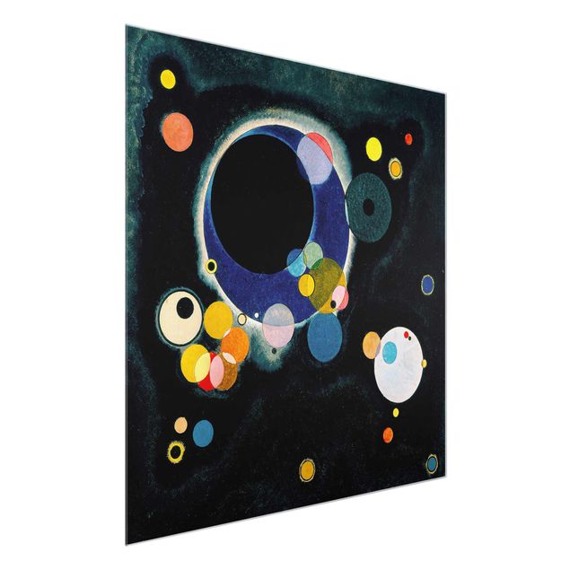 Tableaux en verre abstraits Wassily Kandinsky - Cercles d'esquisses
