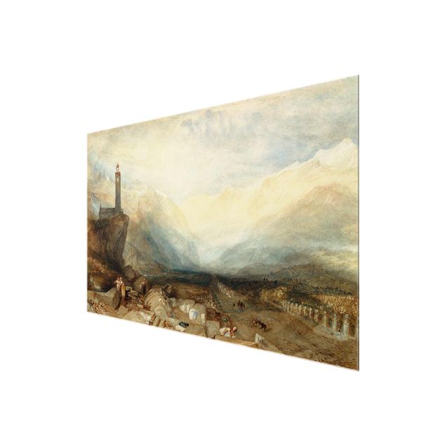 Tableau verre montagne William Turner - Le col de Splugen