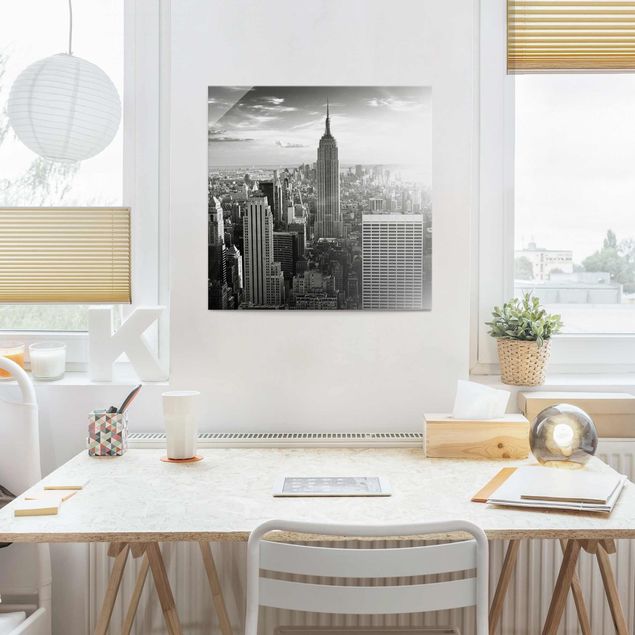 Tableau verre New York Manhattan Skyline