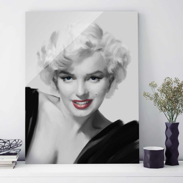 Déco murale cuisine Marilyn sur le canapé