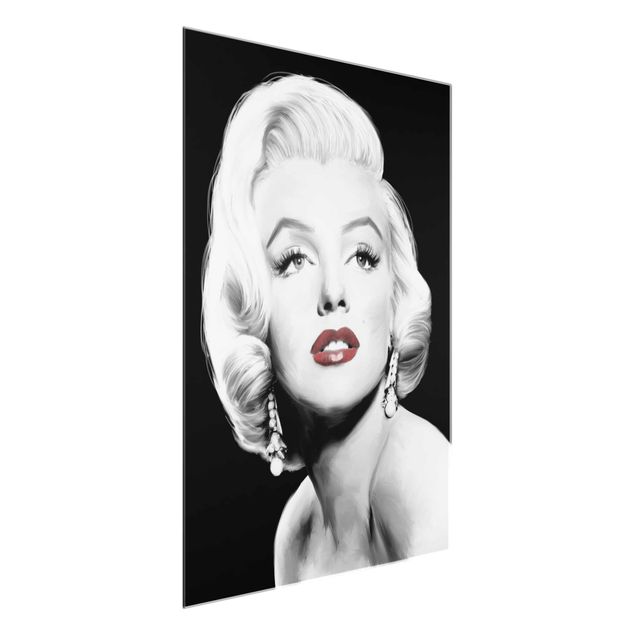 Tableau portraits Marilyn avec des boucles d'oreilles