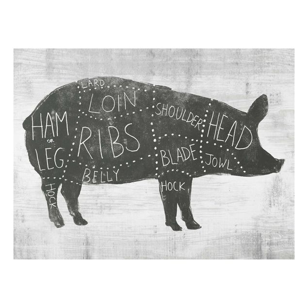 Tableaux muraux Planche de boucherie - Porc