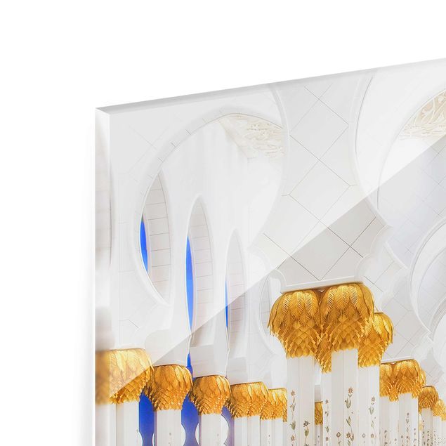 Tableau en verre - Mosque In Gold