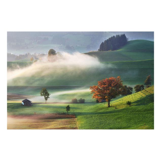 Tableau Suisse Journée brumeuse d'automne en Suisse
