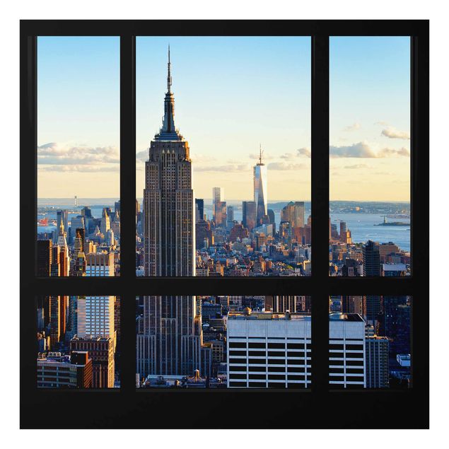 Tableaux moderne Fenêtre de New York Vue de l'Empire State Building