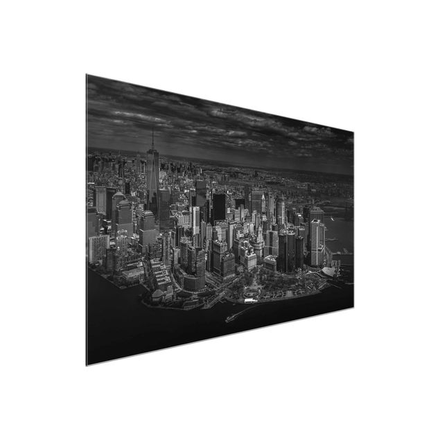 Tableaux en verre architecture & skyline New York - Manhattan vu du ciel