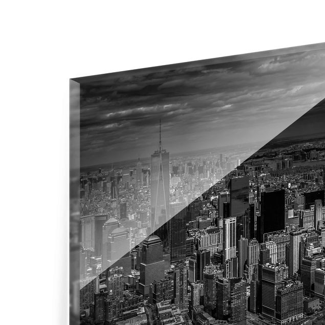 Tableaux noir et blanc New York - Manhattan vu du ciel