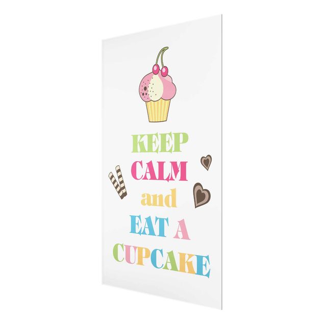 Tableaux citations Reste calme et mange un cupcake Bunt