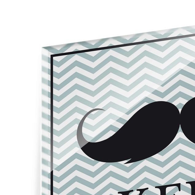 Tableau en verre - Keep Calm and Grow a Moustache
