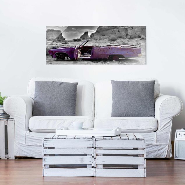 Tableau voitures Cadillac rose