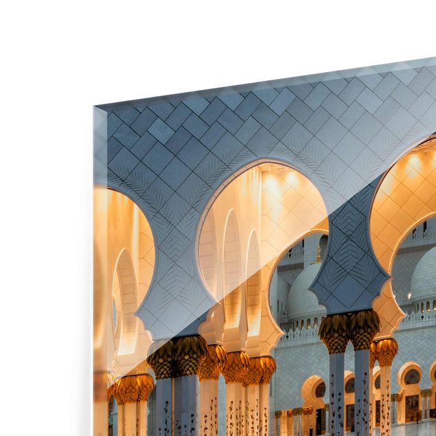 Tableaux en verre magnétique Reflets dans la mosquée