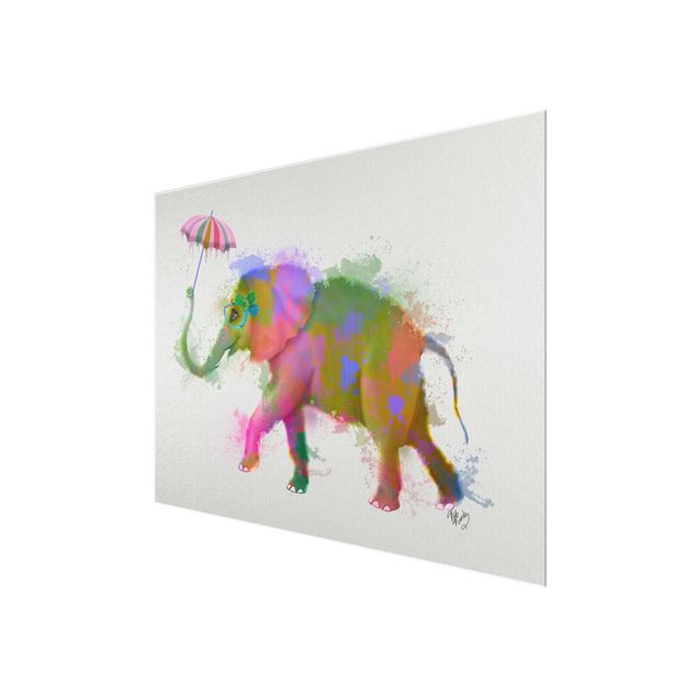 Tableau multicolore Taches arc-en-ciel Elephant