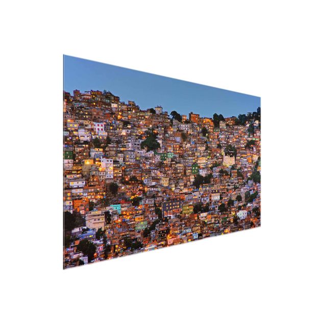 Tableaux modernes Coucher de soleil dans une favela de Rio de Janeiro