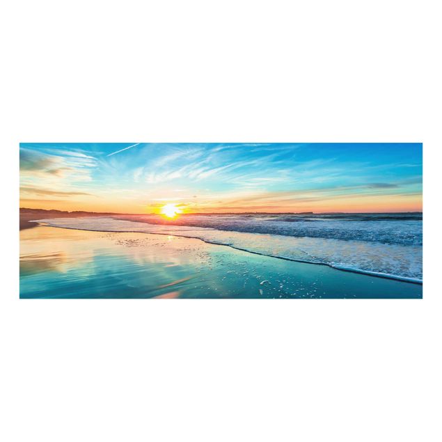 Tableaux paysage Coucher de soleil romantique au bord de la mer