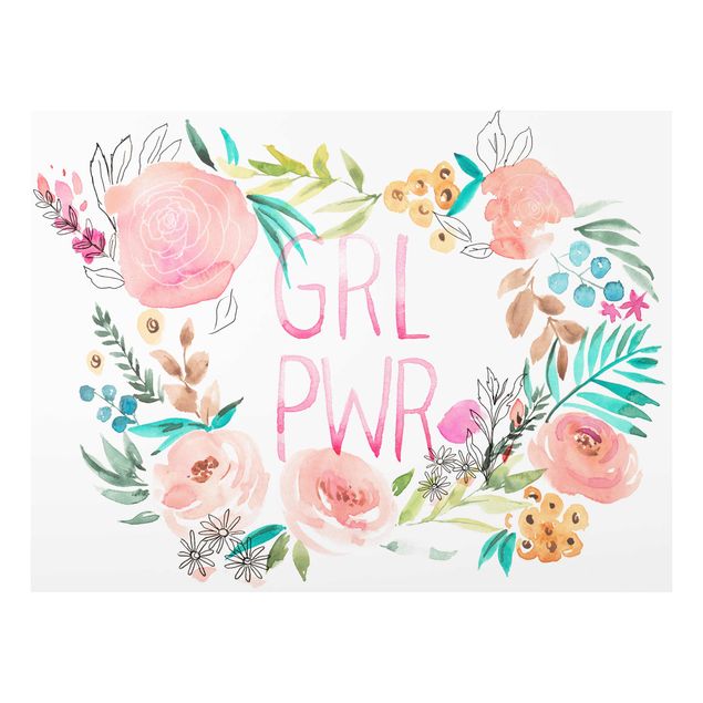 Tableaux Pink Flowers - Girl Power
