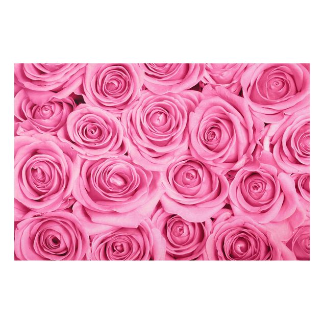 tableaux floraux Roses roses