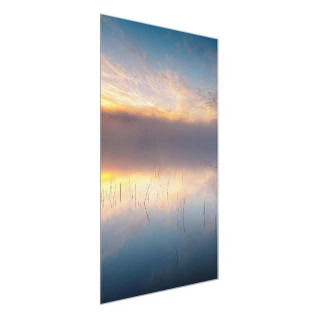 Tableaux moderne Lever de soleil sur un lac suédois