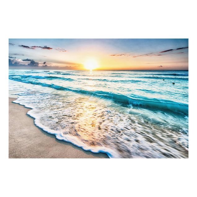 Tableaux mer Coucher de soleil à la plage