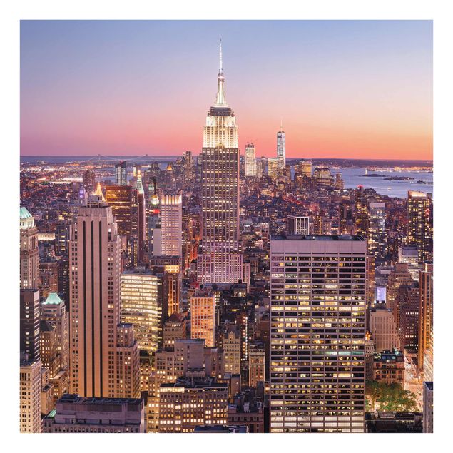 Tableaux paysage Coucher de soleil Manhattan New York City