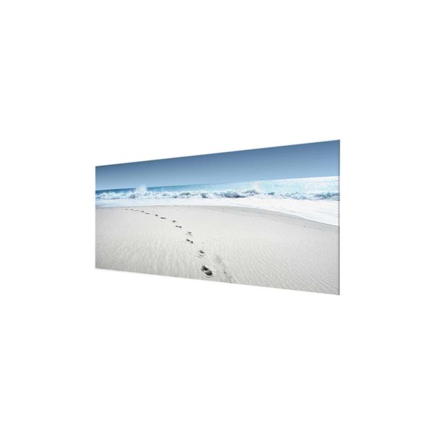 Tableau bord de mer Traces dans le sable