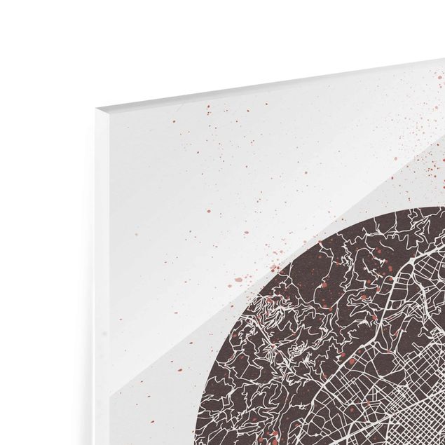 Tableaux muraux Plan de ville de Barcelone - Rétro