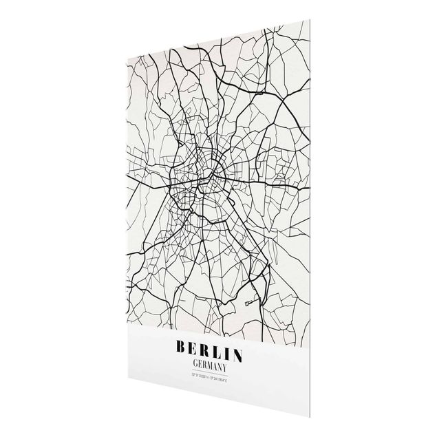 Tableaux noir et blanc Plan de ville de Berlin - Classique