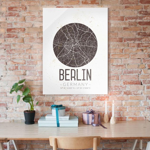 Décorations cuisine Plan de Ville de Berlin - Rétro