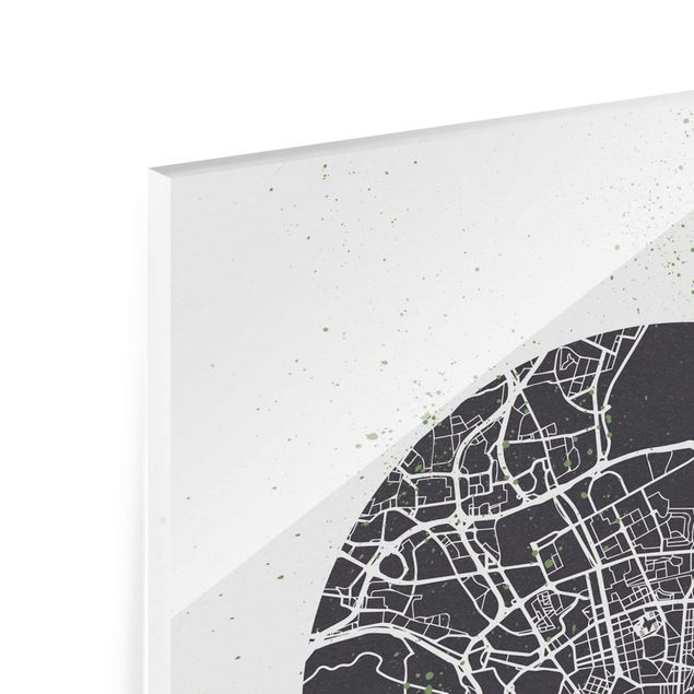 Tableaux muraux Plan de ville de Lisbonne - Rétro