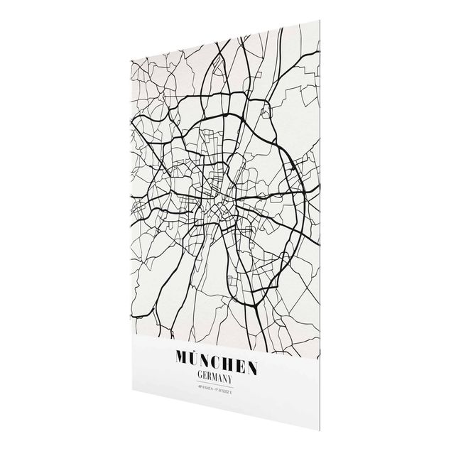 Tableaux Plan de ville de Munich - Classique