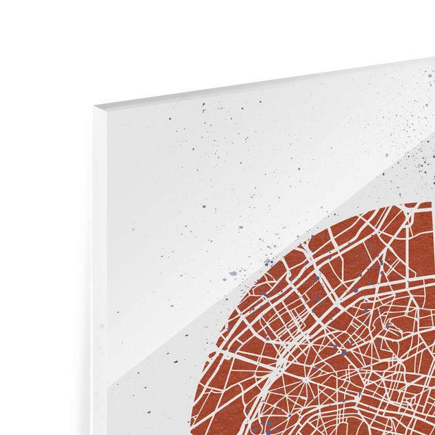 Tableaux rouges Plan de ville de Paris - Rétro