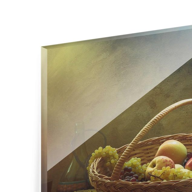 Tableau en verre - Still Life With Fruit Basket