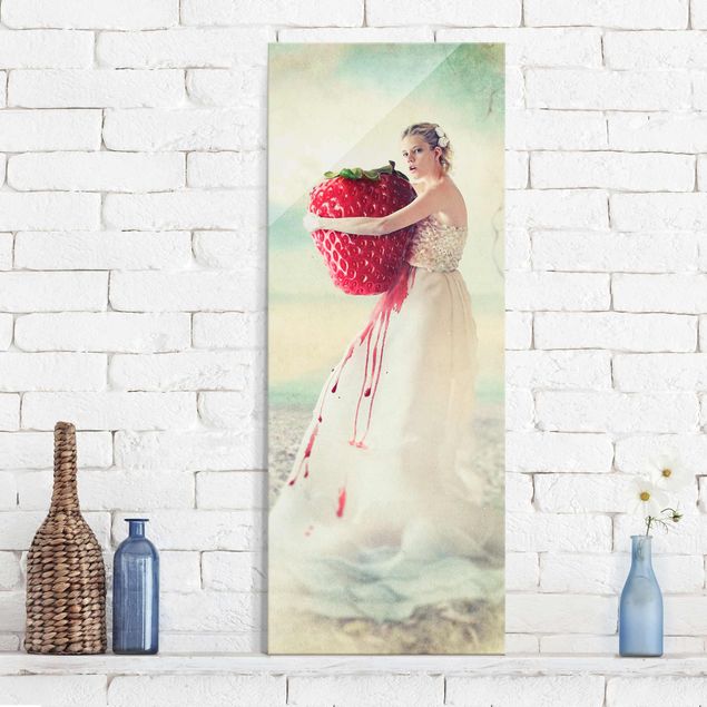 Déco murale cuisine Princesse aux fraises