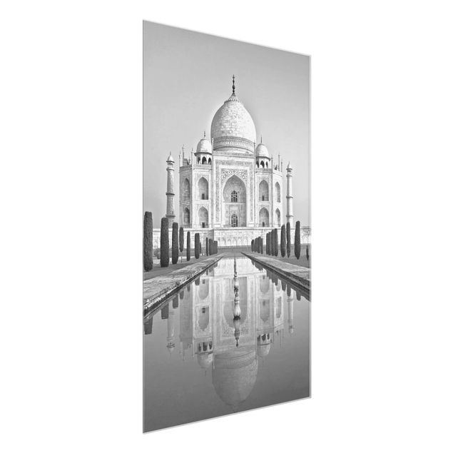 Tableau ville du monde Taj Mahal avec jardin
