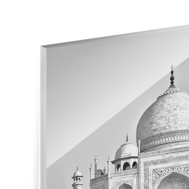 Tableaux en verre magnétique Taj Mahal avec jardin