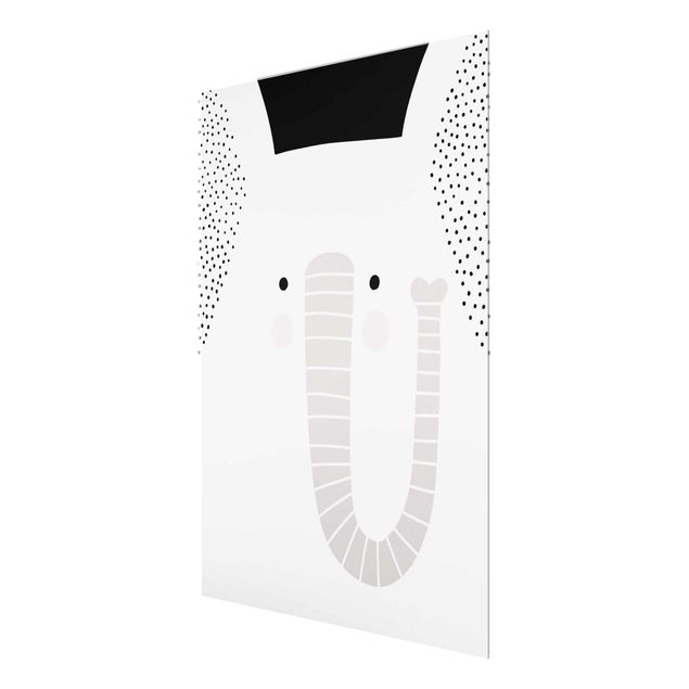 Tableaux noir et blanc Zoo à motifs - Éléphant