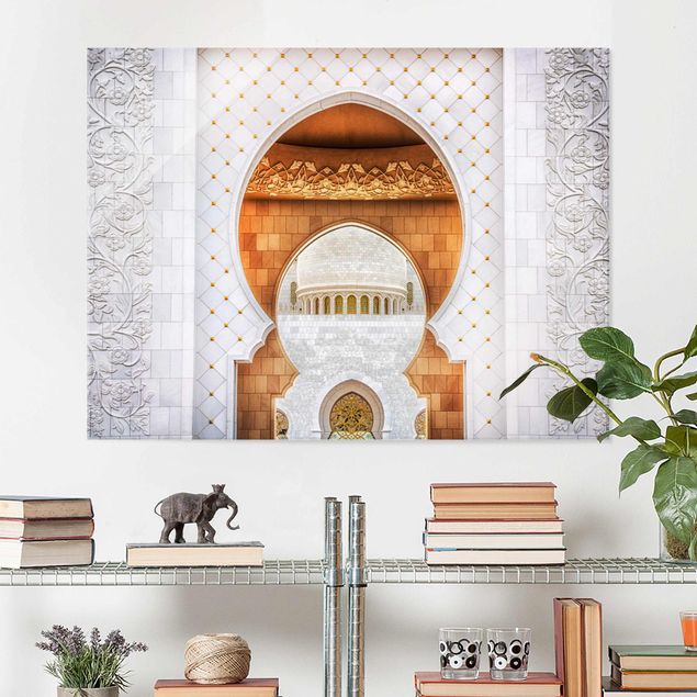 Tableaux en verre architecture & skyline Porte de la mosquée