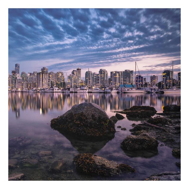 Tableau ville Vancouver au coucher du soleil