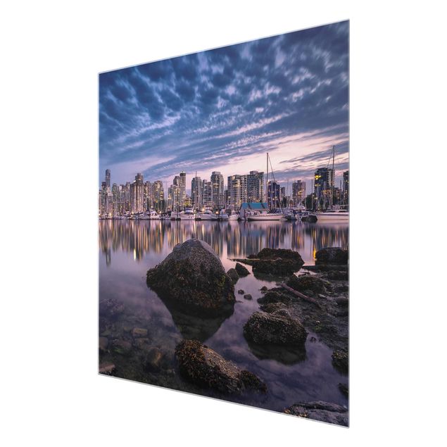 Tableaux lilas Vancouver au coucher du soleil
